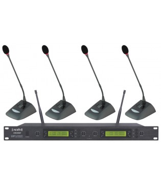 PROAUDIO CWS-840DT - Беспроводная радиосистема с четырьмя настольными микрофонами на гусиной шее
