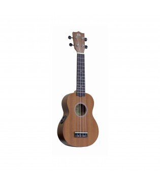 WIKI UK20SE - гитара укулеле сопрано с подключением, красное дерево,цвет натуральный,
