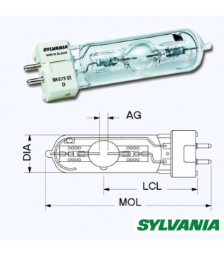 Sylvania BA575SE D(MSD575) лампа газоразрядная, 575W, цоколь GX9,5